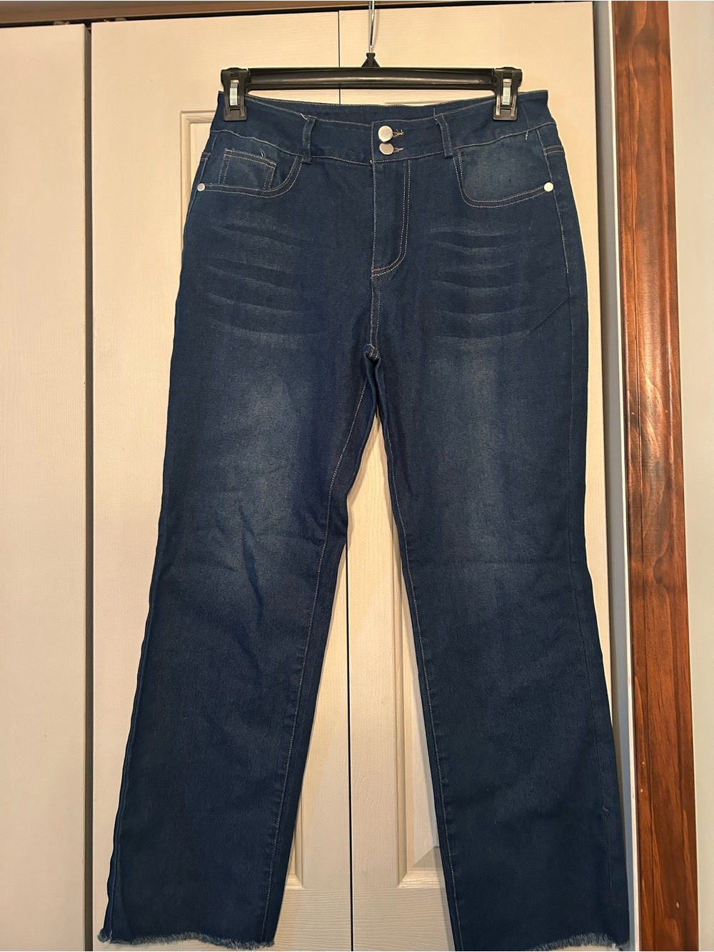 Dark Blue Women's Straight-Leg Jeans